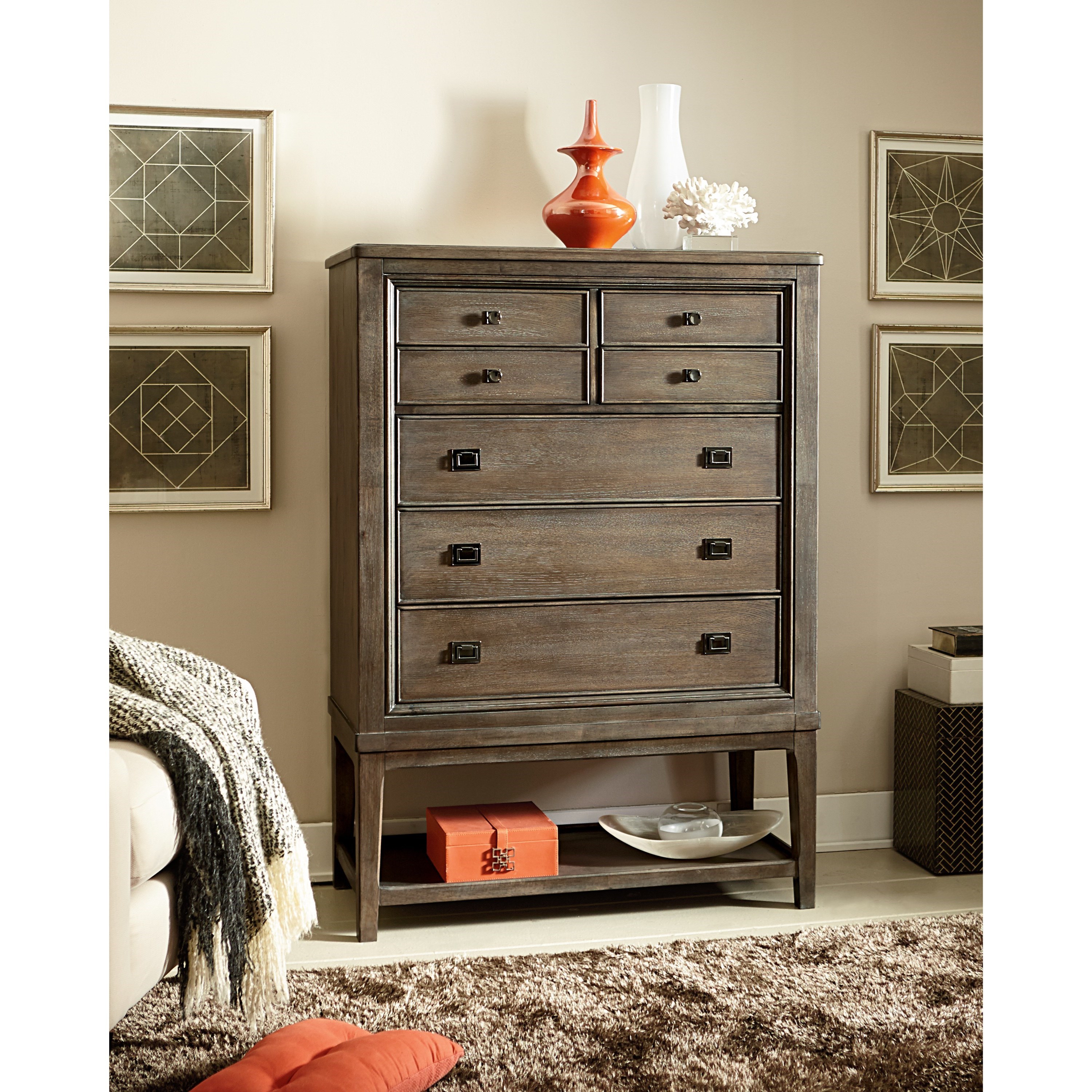 American Drew Park Studio Contemporary Chest of Drawers with 7 Drawers